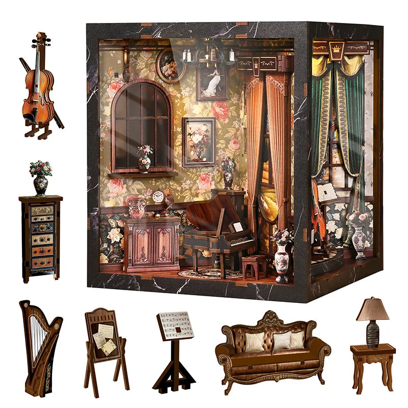 European Melody Box Book Nook Kit