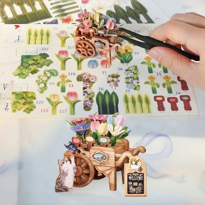 Flower Shop book nook kit – detail view 3