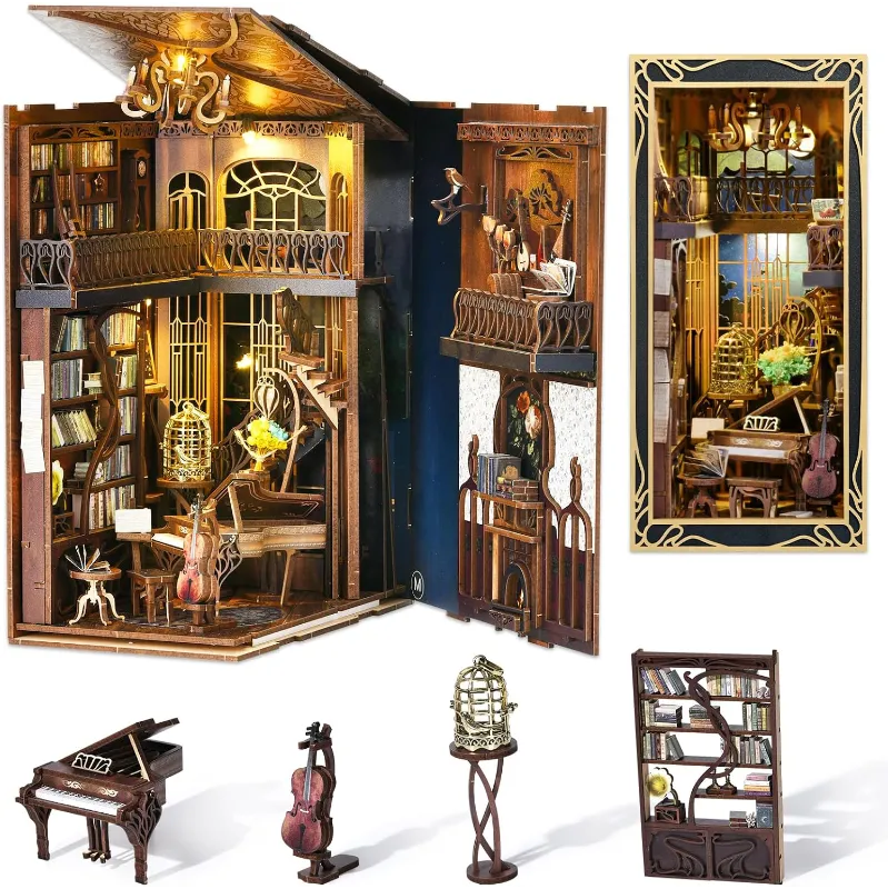 Pianist with Nightingale Book Nook Kit