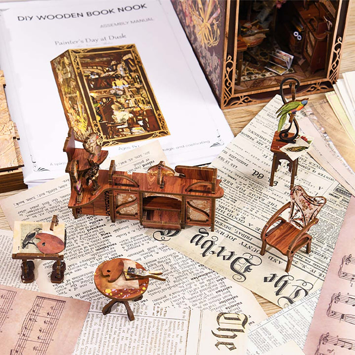 Painter's Day at Dusk Book Nook Kit