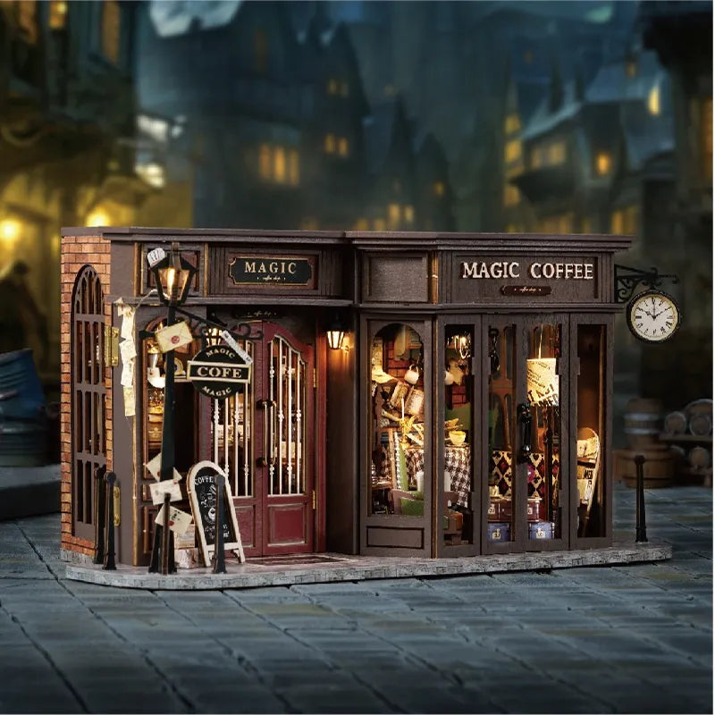 Vintage Coffee Shop Miniature House Kit