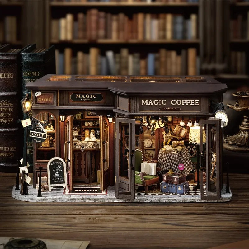 Vintage Coffee Shop Miniature House Kit