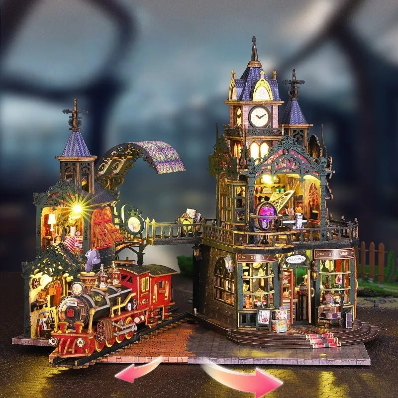 Rail Track Secluded City — zestaw miniaturowego domku