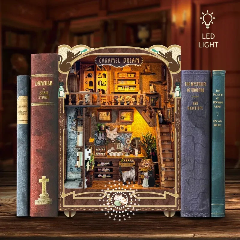 Caramel Dreams Cat Café Book Nook Kit