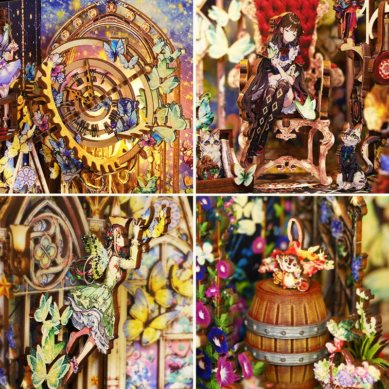 A forest scene of little elves