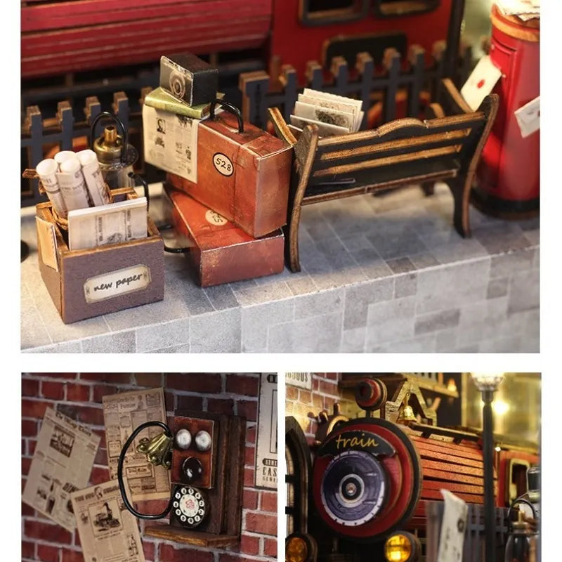 Fantasy Train Platform Book Nook Kit