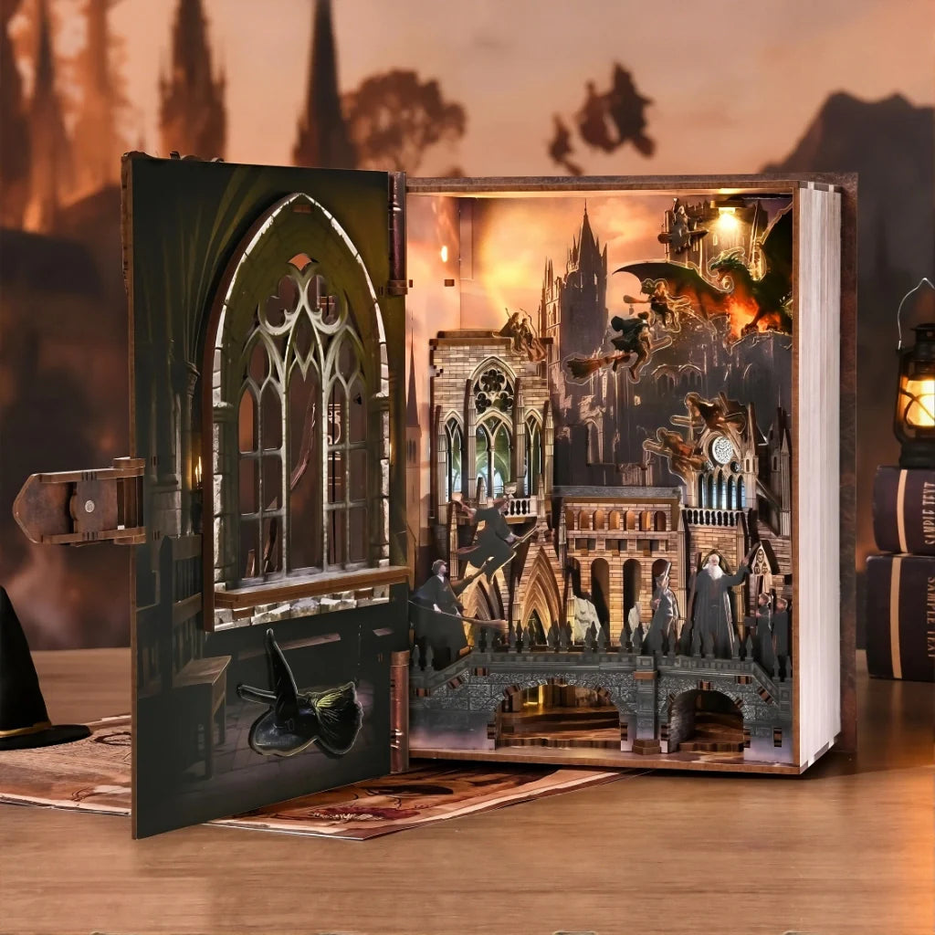 Introduction to Magical Flight book nook kit – detail view 2