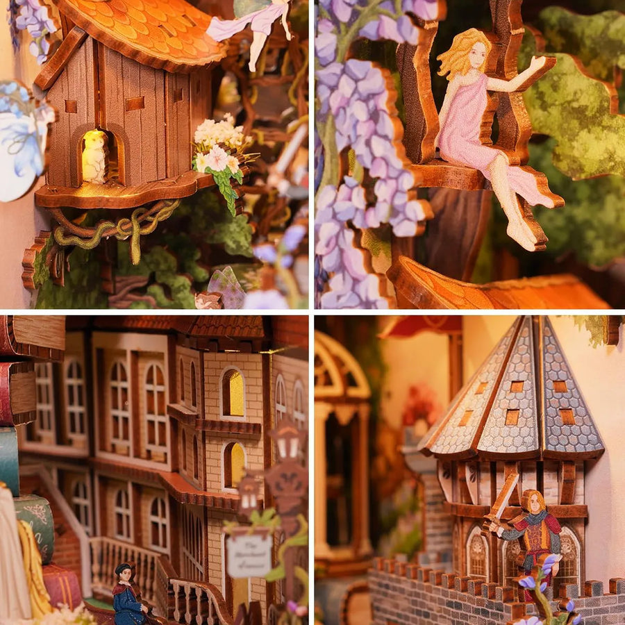 A little theatre in a book-shaped scene