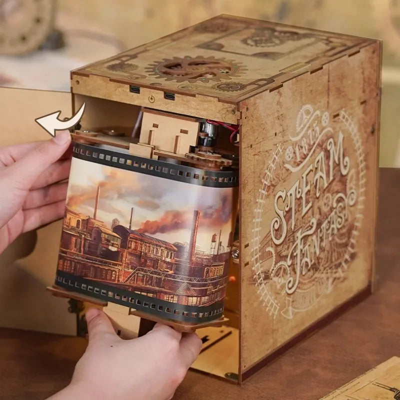 A steampunk railway carriage to build