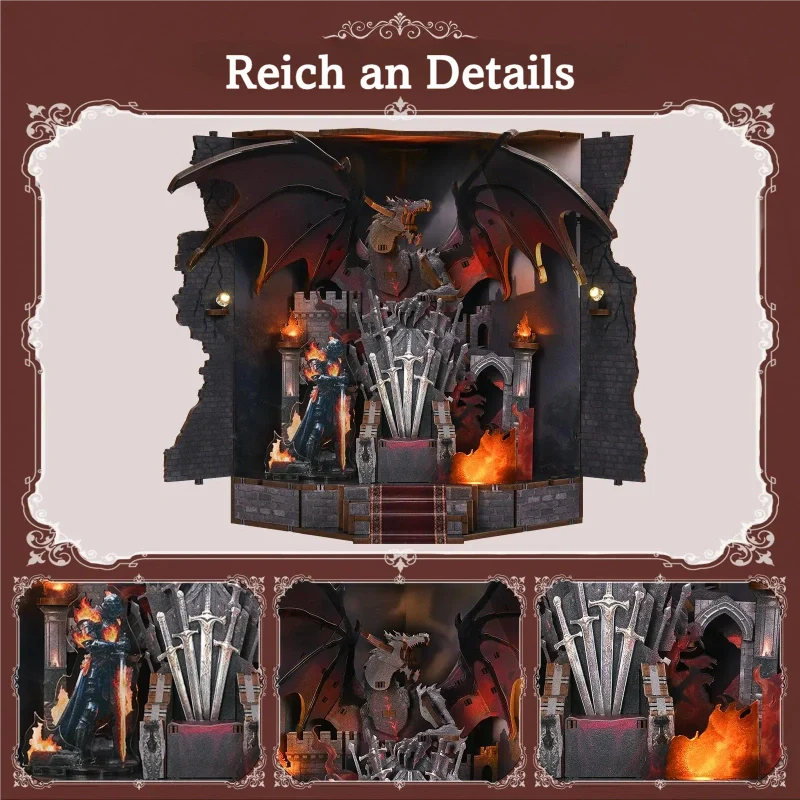 Build a fortress with a wyvern above it