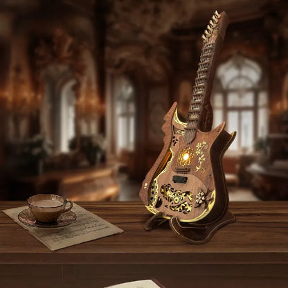 3D drewniane puzzle - Zestaw do składania gitary