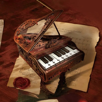 3D drewniane puzzle | Zestaw do składania pianina - Ruch akordów