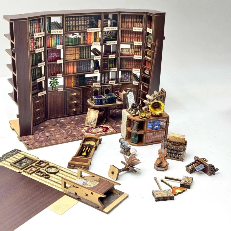 Hoggor Bookstore Miniature House Kit