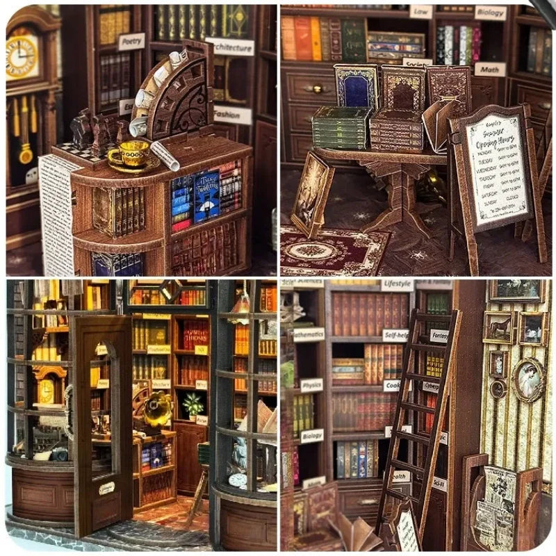 Hoggor Bookstore Miniature House Kit