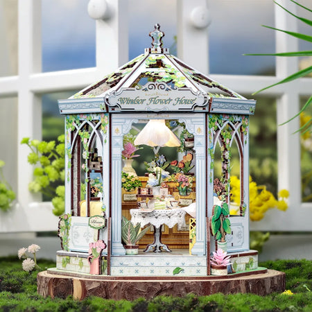 Windsor Flower House miniature kit – DIY Victorian conservatory