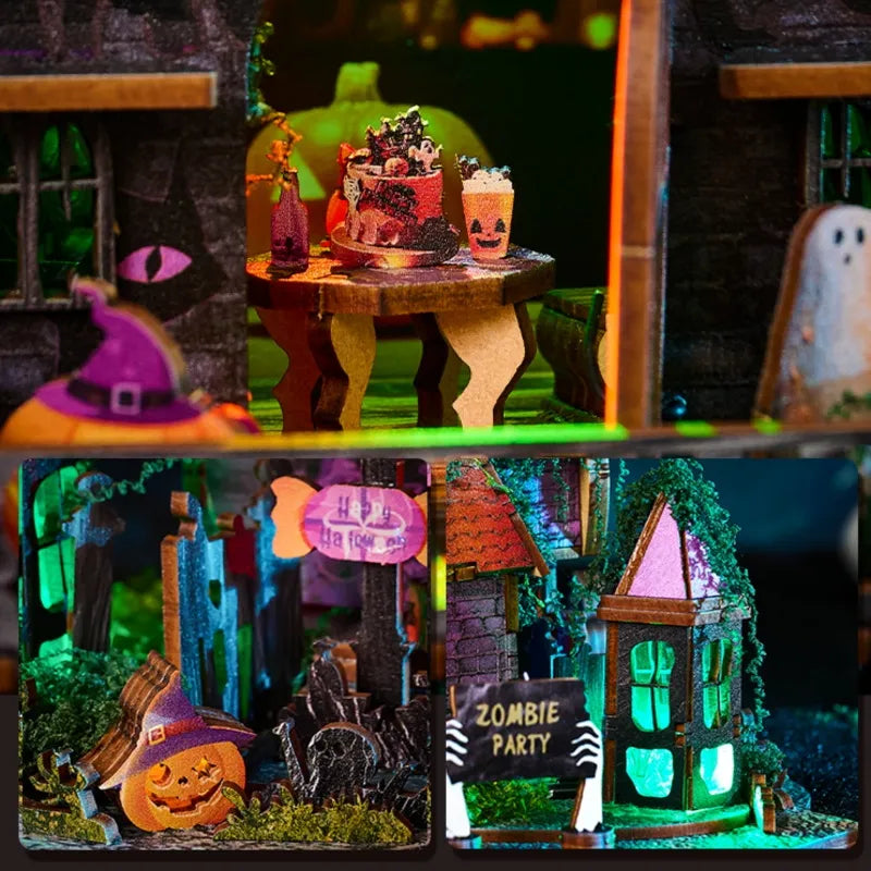 Halloween Night Miniature House Kit