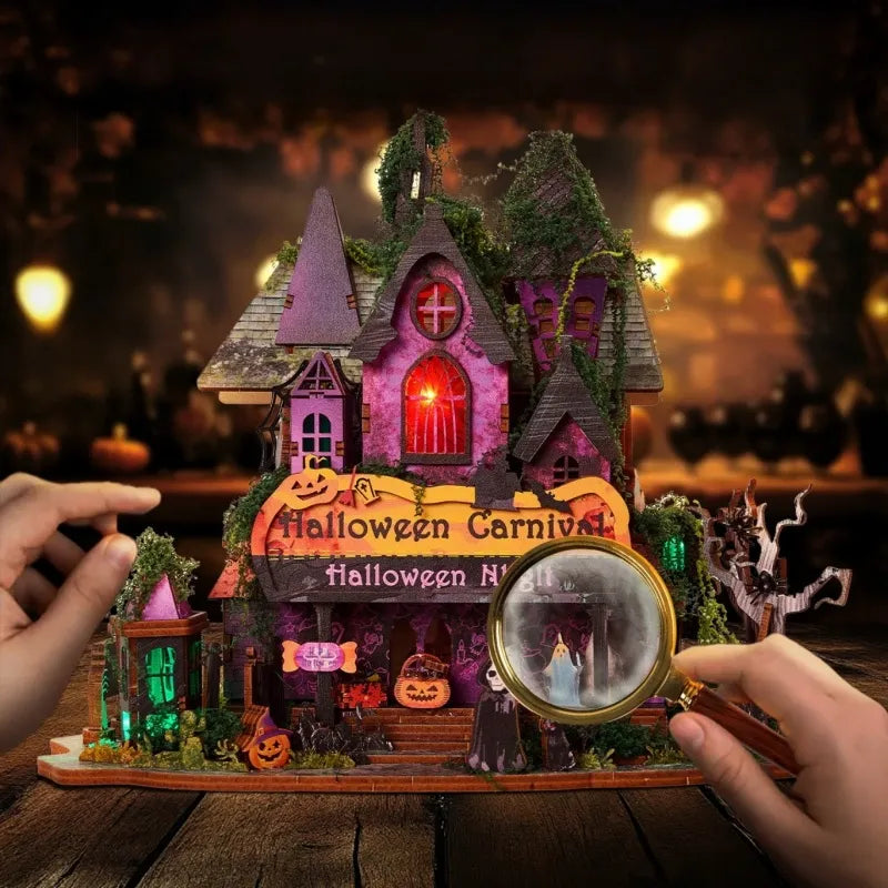 Halloween Night Miniature House Kit