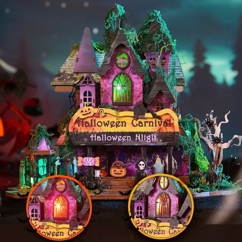 Halloween Night Miniature House Kit