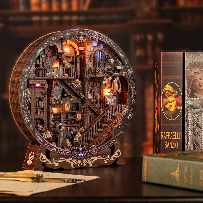 Magic Library Round 3D Frame Diorama Kit