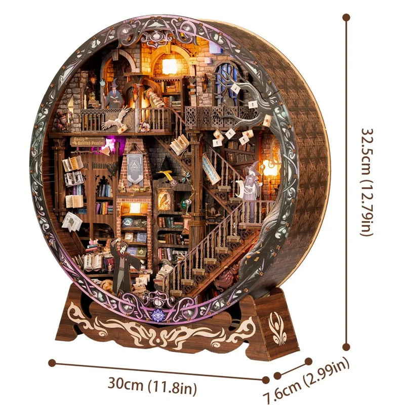 Magic Library Round 3D Frame Diorama Kit
